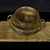 Antique Bronze Ware Collection Round Fruit Plate Dinner Snacks Candy Plate Home Restaurant Retro Decorative Bronze Ornaments 5