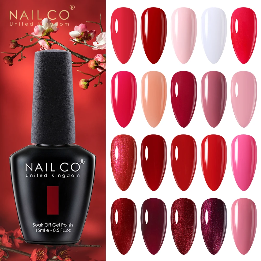 NAILCO Gel Nail Polish 15ml Dark Red Blood Color Series Nails Art Glitter  Manicure UV Lakiery Hybrydowe Vernis Nails Gel Design|Nail Gel| - AliExpress