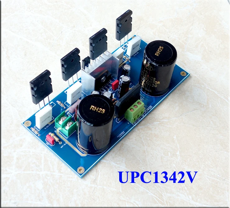 A7 Double AC 18-36V 220W UPC1342V 2SC5200 2SA1942 Mono HiFi Power Amplifier Board 2sc5200 2sa1943 hifi 120w dual differential full symmetric complementary ocl power amplifier board