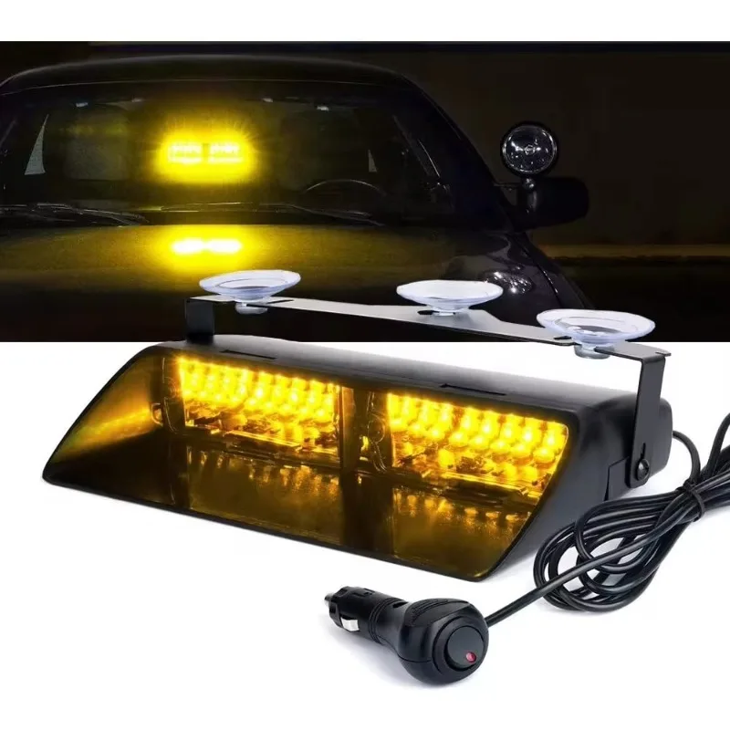 16 LED Emergency Car Strobe Lights Flash Lighting Suction Cup