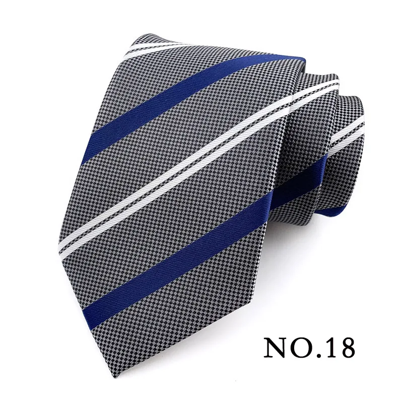 Neue 8 cm Herren Krawatte Gestreiften Gemusterten Mann Krawatte Krawatte Jacquard Gewebt Ascot Krawatte Krawatte Für Gentleman Hochzeit party – Detail 20