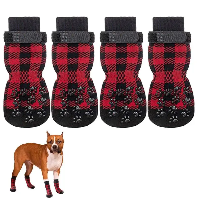 OutdoorWarmSocksDogNonslipSocksChristmasStyleFootCover