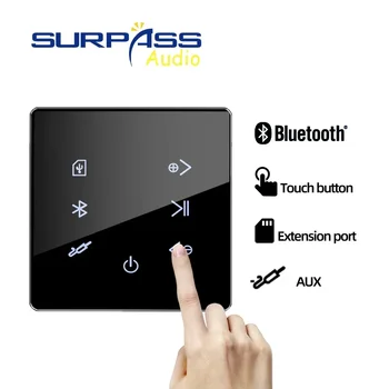 스마트 홈 배경 음악 시스템, 블루투스 미니 터치 키, 벽 앰프 지지대, USB/SD 카드 스테레오 사운드 플레이어, 2x15W