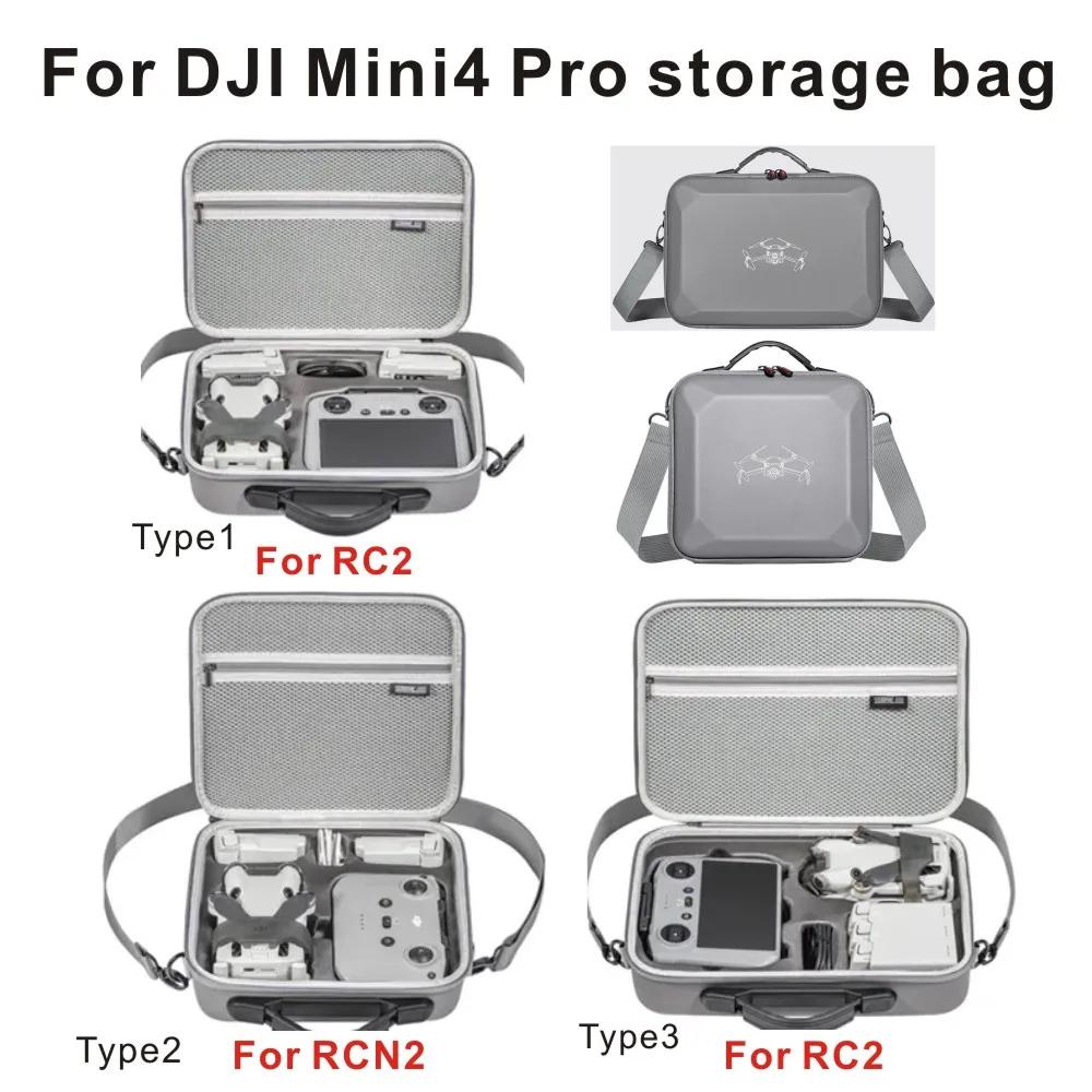 

Suitable for DJI Mini 4 Pro storage bag, portable handbag, travel suitcase, travel handbag, shoulder bag, RC2/RCN2 remote contro