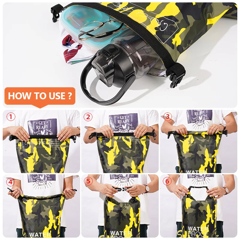 Dry Bag Waterproof Dry Bag 30L 20L 15L 10L 5L For Kayak Swimming Trekking Boating Floating Gym Bags Beach Accessories Rafting Bag