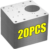 20/2 ชิ้นบานพับตู้ซ่อมแผ่นชุดสแตนเลสบานพับประตูแผ่นยึดหลุมสําหรับ Home Kitchen ตู้เฟอร์นิเจอร์ 1