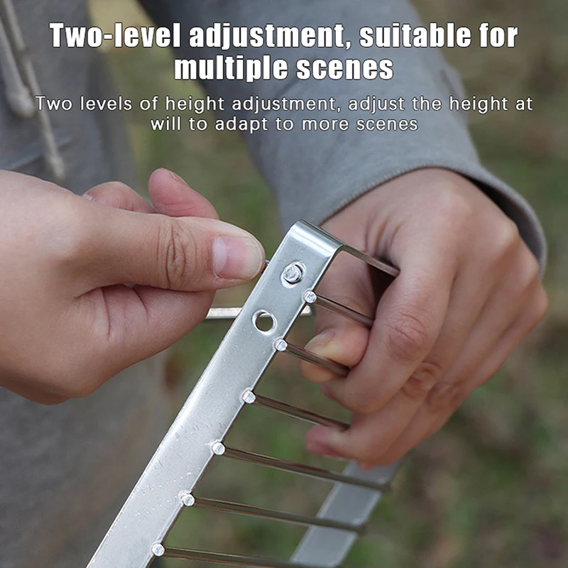 Backform Klapp ständer Outdoor Edelstahl Herd halter Camping tragbare klappbare Mini-Grill rost – Detail 6