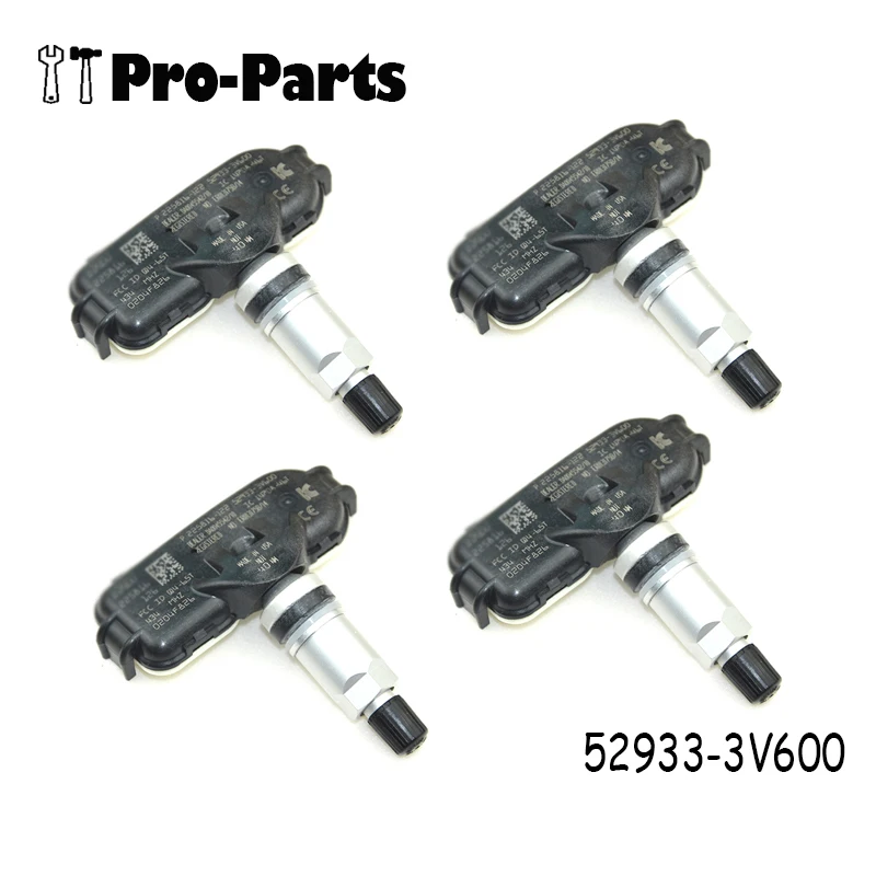 Датчик давления в шинах TPMS 52933-3V600 4 шт. для Hyundai greati40 Rio Hi-Line Azera HG 2014-2017 529333V600 |