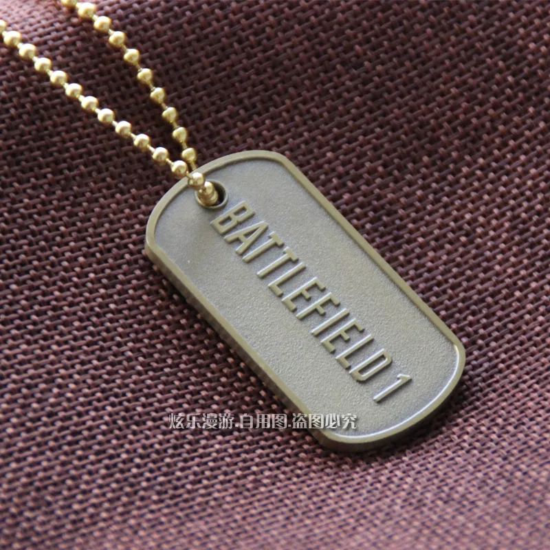 戦い1ゲーム限定版メタルドッグタグネックレス男性用ペンダント