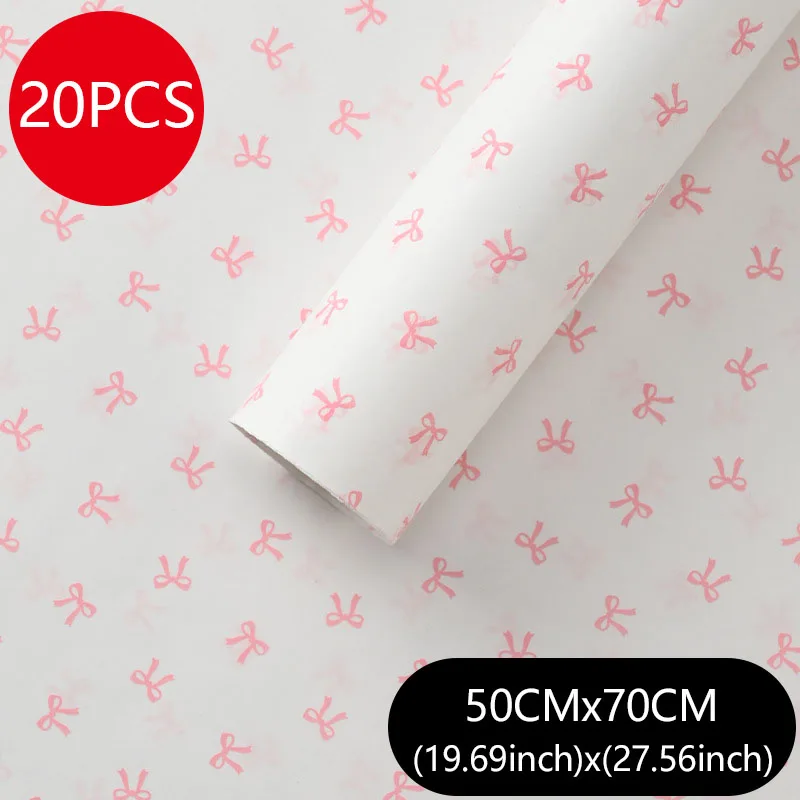 20 Blatt 50 x 70 cm Schleife Taschentuch Parper Bedruckte Blumen Verpackung Blumenpapier Verpackung PaperKnot Ins Koreanisches Geschenk Rosenverpackung Parper