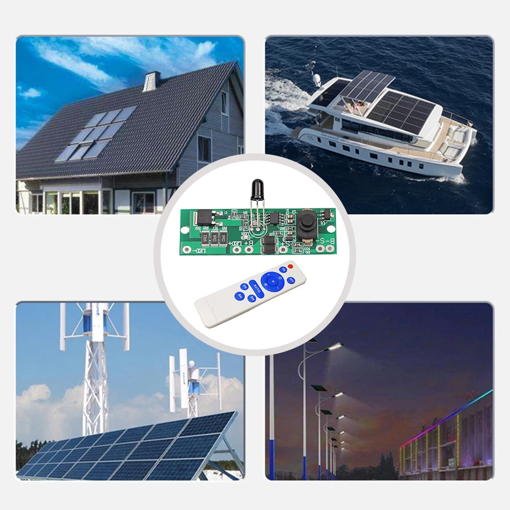 Solar Energy Controller Auto Power Down Solar Circuit Board Controller with Remote Control Light Panel 3.2v/3.7v