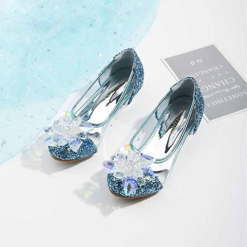 

Children's High Heel Princess Party Shoes Summer New Girls Sandals Baby Children's Shoes Little Girl Crystal Shoes 26-35