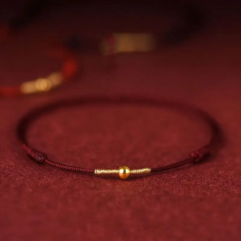 Silver Anklet Bracelet Fashion Accessories Creative Fashion Handmade Bracelet Red Rope Lucky Bangle Women Men Lovers' Best Friends Lucky Bracelet Anklet
