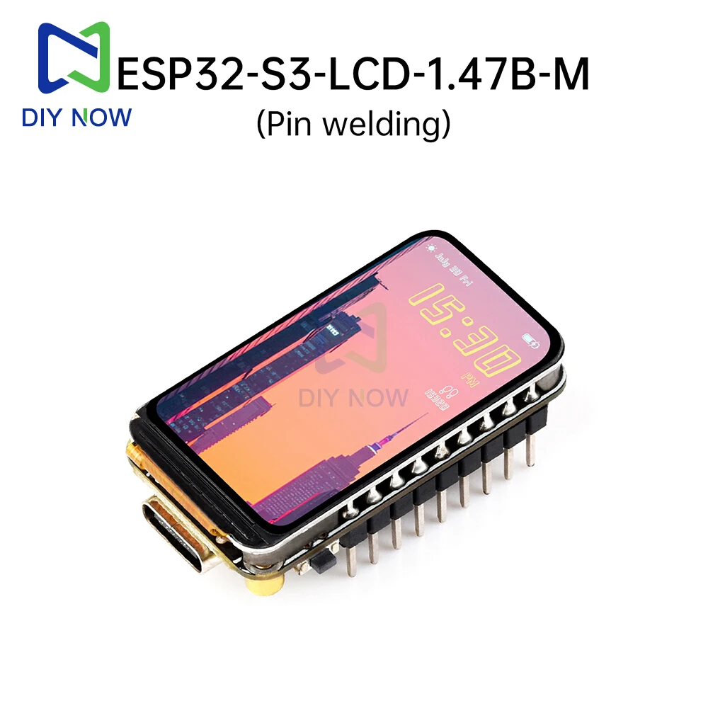 High-Performance ESP32-S3 IoT Development Board with 1.47-Inch IPS LCD and Wireless Connectivity