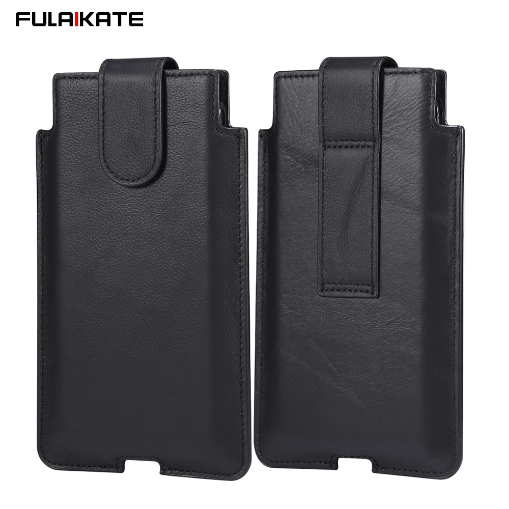 FULAIKATE  가죽 핸드폰 가방 허리 벨트 파우치 남자의 수직 휴대용 보..