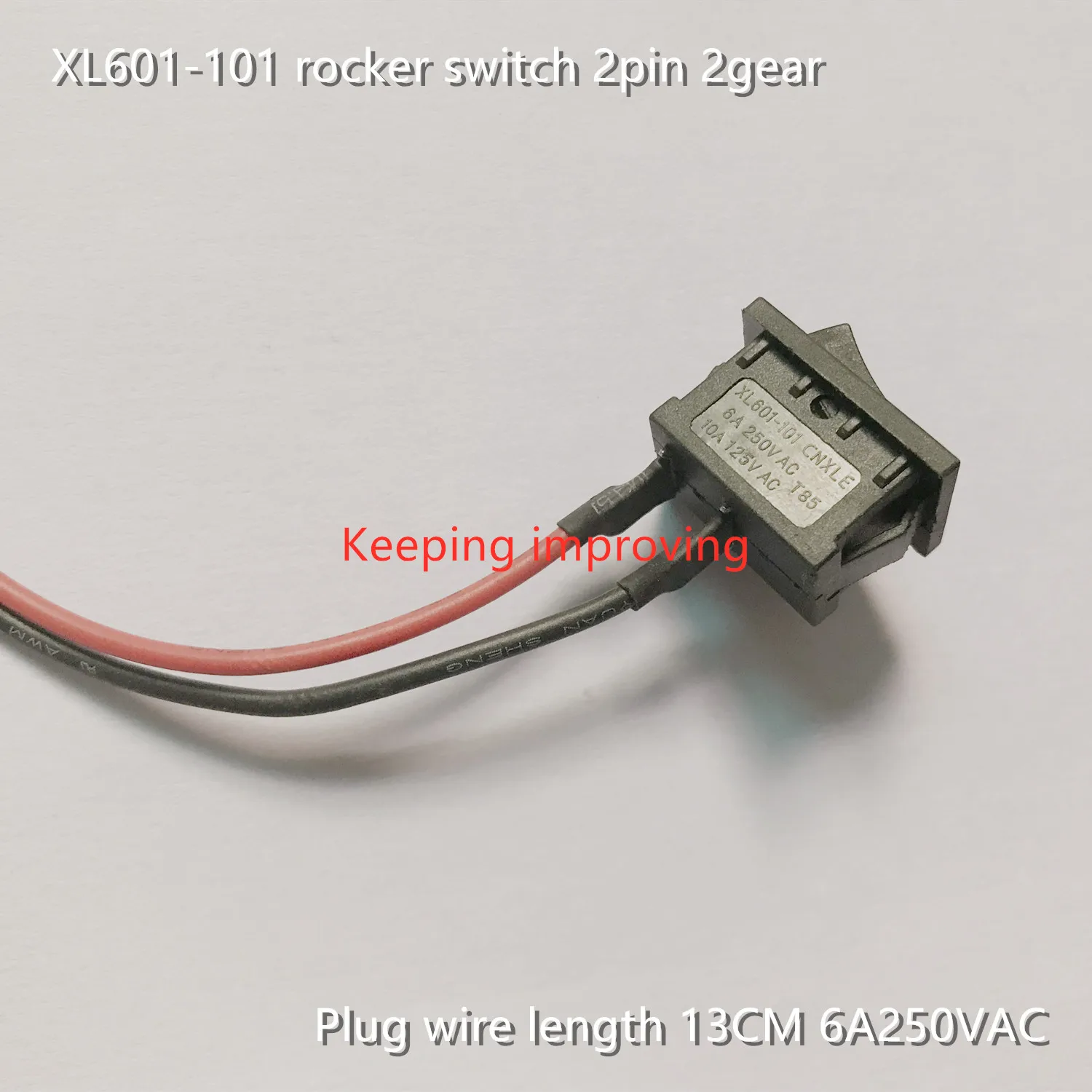 1x basculante interruptor 2 pin conmutador 15x21mm 12v 250v/6a Act/Des ip65 