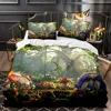 Mushroom Fairy Forest Duvet Cover Magic Lilliputian Cartoon Fungus Plant Bedding Set Fantasy Garden Polyester Comforter Cover 6