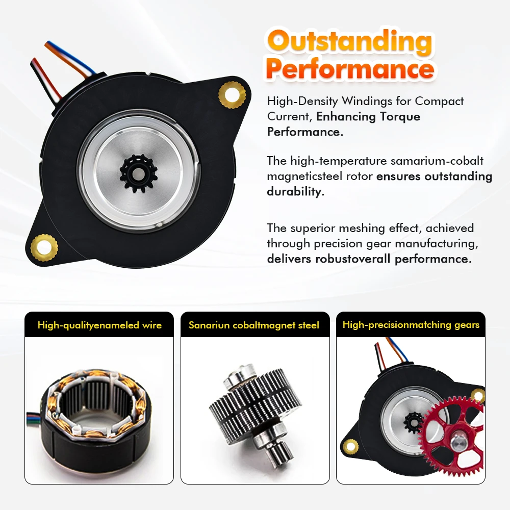 3D Printer K1/K1 Max Extrusion Extruder Motor 1.8 Degree Press 12 Tooth Gear Circular Stepper Motor for K1/ K1C/ Ender 3 V3 SE — view 3