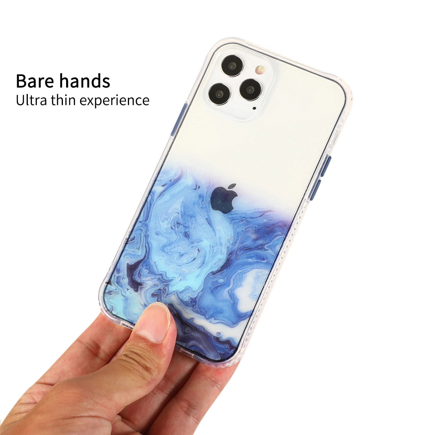 phone dry bag Simple Watercolor Painting Ocean Forest Sky Soft Silicone Phone Case For iPhone 13 12 11 Pro Max X XS XR 7 8 Plus SE 2020 Cover cell phone belt pouch