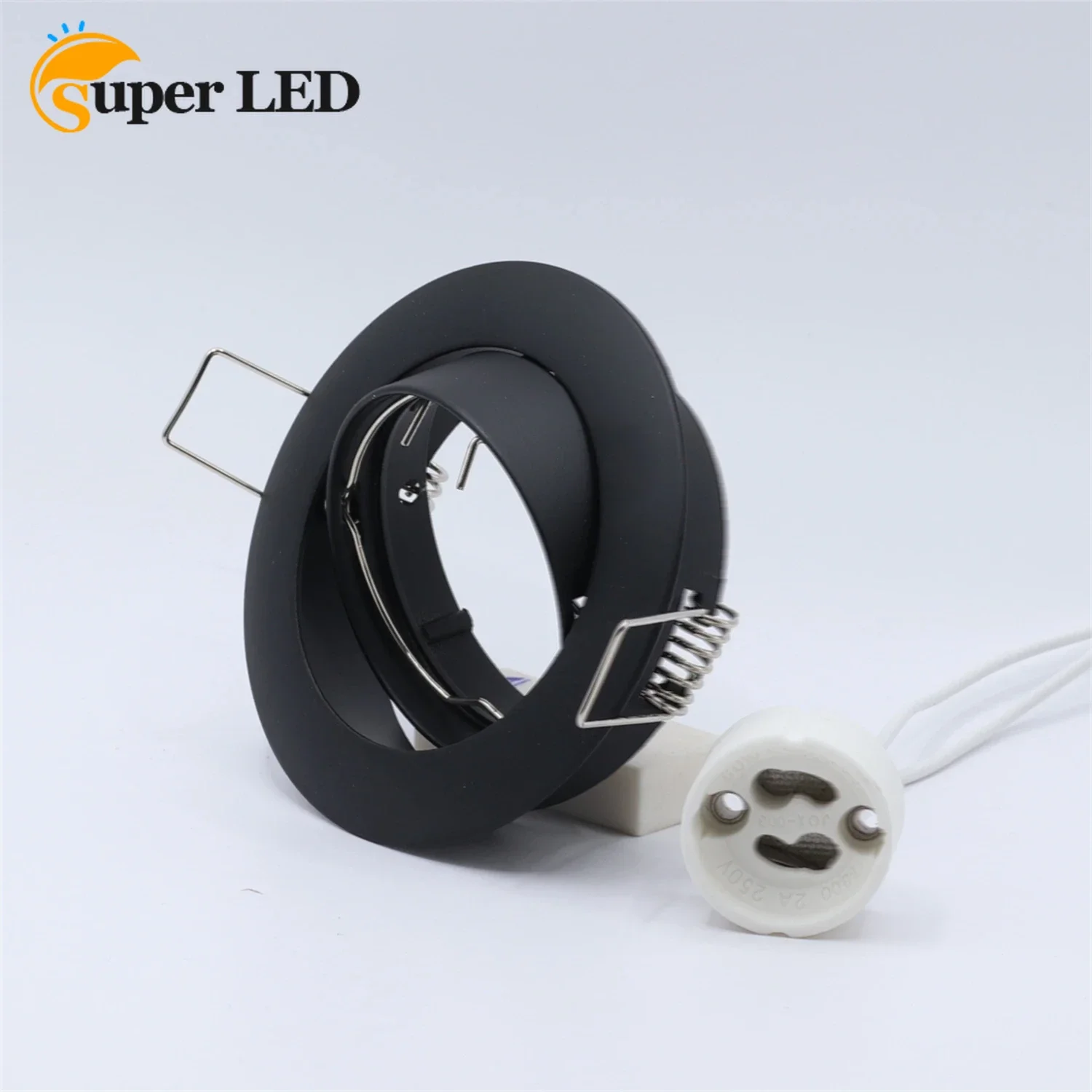 Single Head Eyeball Casing GU10 Lamp Holder Led Bulb Spotlight Recessed Downlight Lighting Round Downlight Fixture