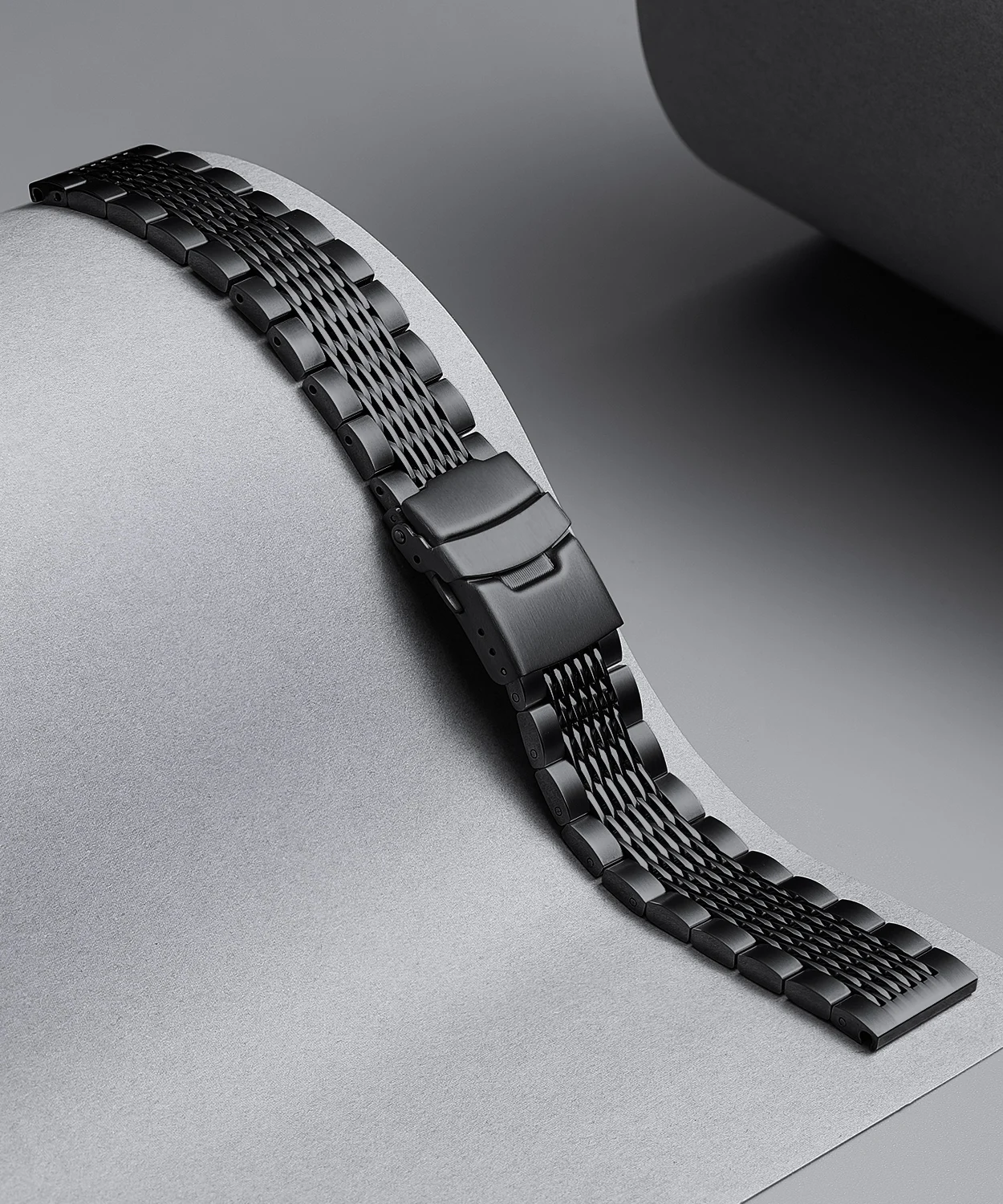 BINLUN Stainless Steel Watch Strap 18mm 20mm 22mm 24mm Polished Metal Mesh Watch Band for Men Women Gold Silver Black Rose Gold