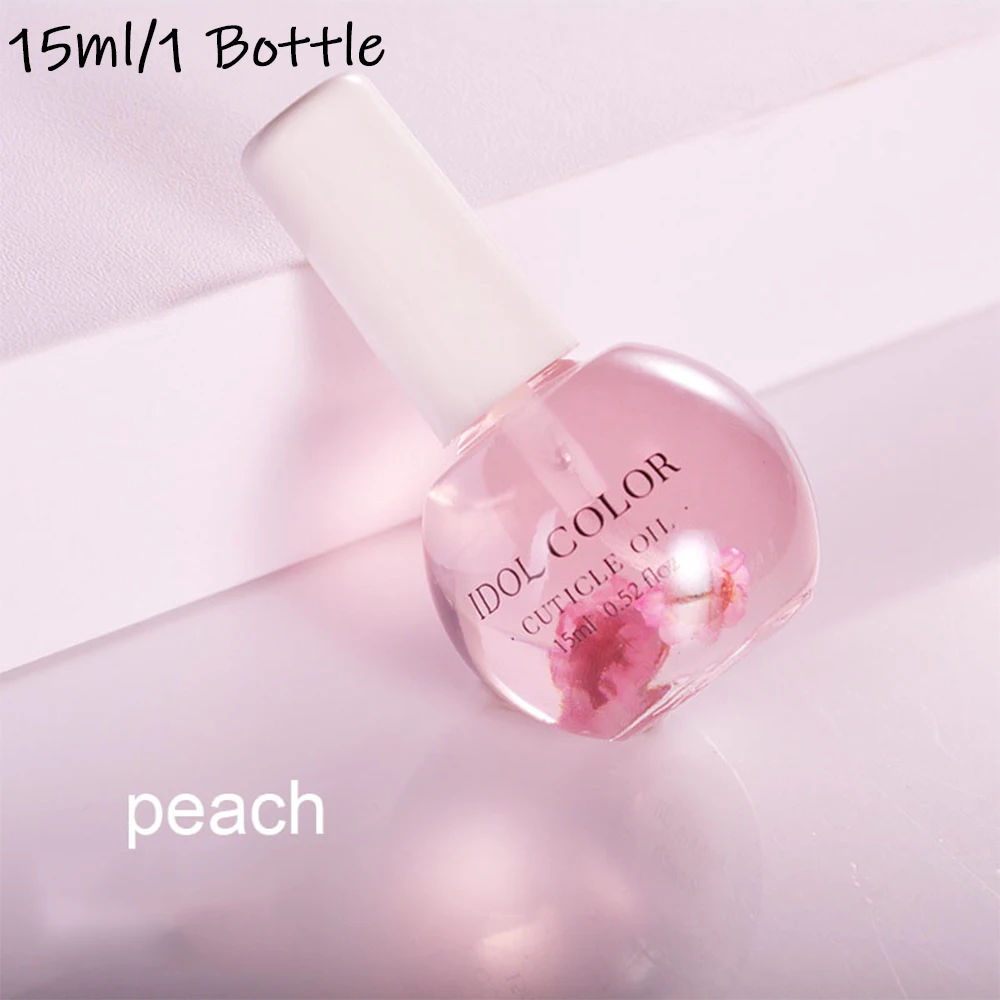 thumbnail image 1 of Aceite suavizante para cutículas nutritivo con flores secas, 15 ml/1 botella, aceite para cutículas de 8 colores, multifragancia, herramienta para el cuidado de los bordes de las uñas*, 1 of 5
