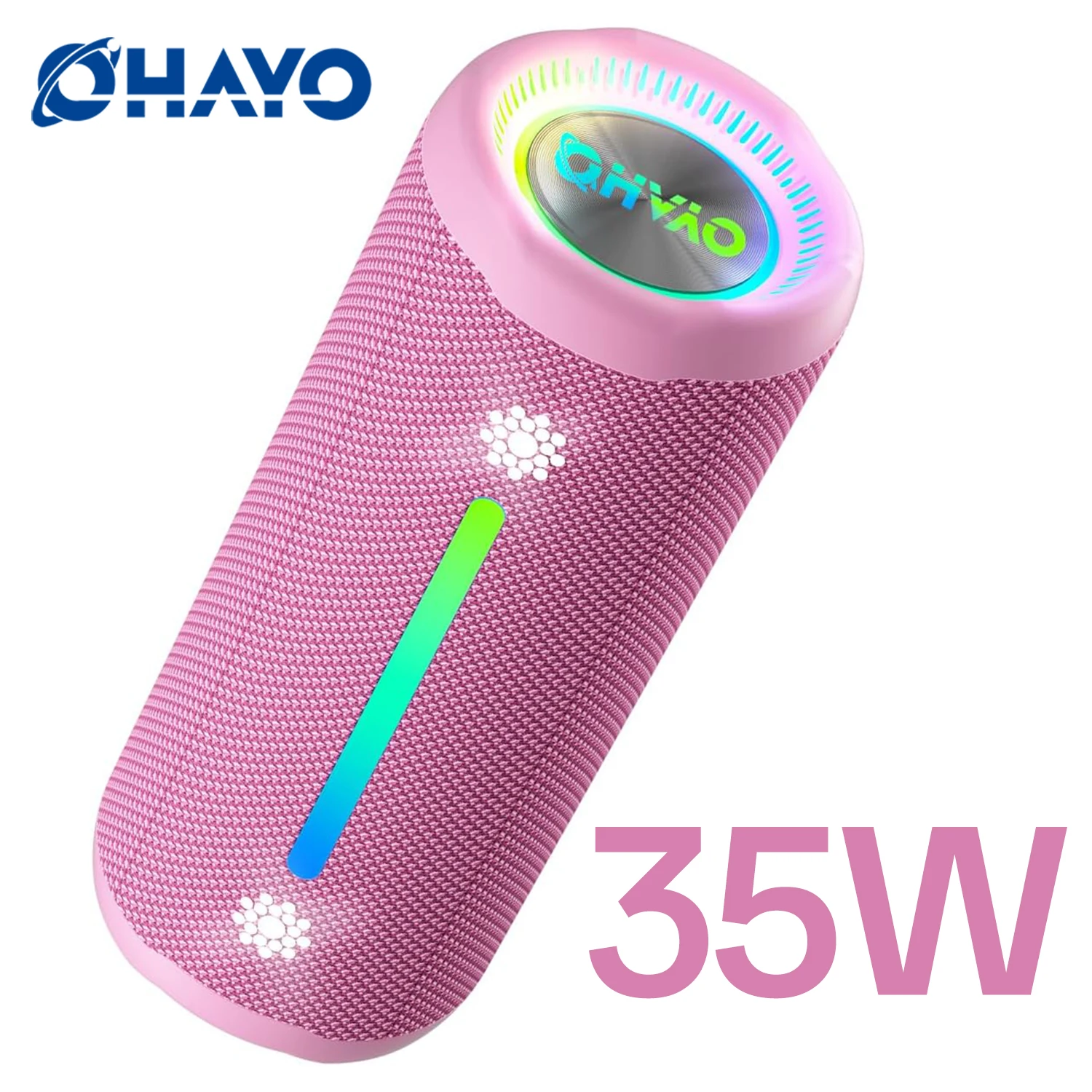OHAYO X10MAX Bluetooth Speaker 35W - IPX7 Waterproof, Powerful Stereo Sound, 24H Playtime, TWS Pairing, Dazzling Lights, Bass Up 1