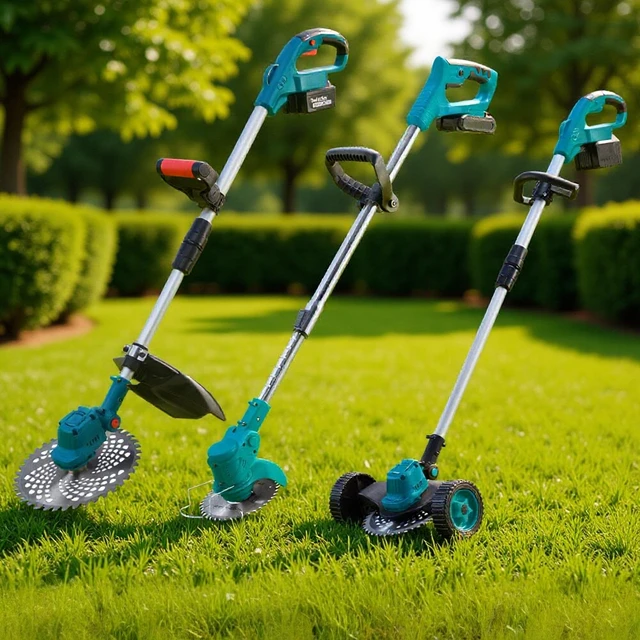 21v 10 Inch Electric Lawn Mower Lithium Battery High Power Brushless Lawn Mower For Cutting Bushes Desbrozadora Batería 예초기 1