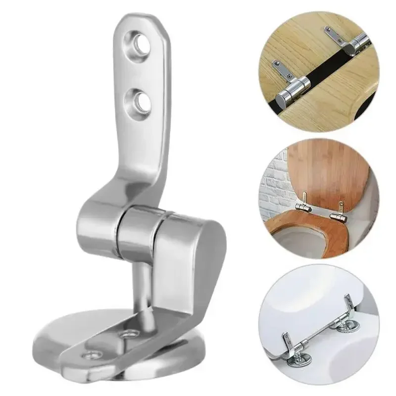 thumbnail image 2 of Universal Toilet Seat Replacement Repair Chrome Hinge Set Hardware 2 of 9