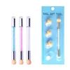 Nail Art Shading Pen Silicone Stamper Kits with 3 Sponge Head 1 Silicone Stamping PUFF Manicure Set NAB042B 1