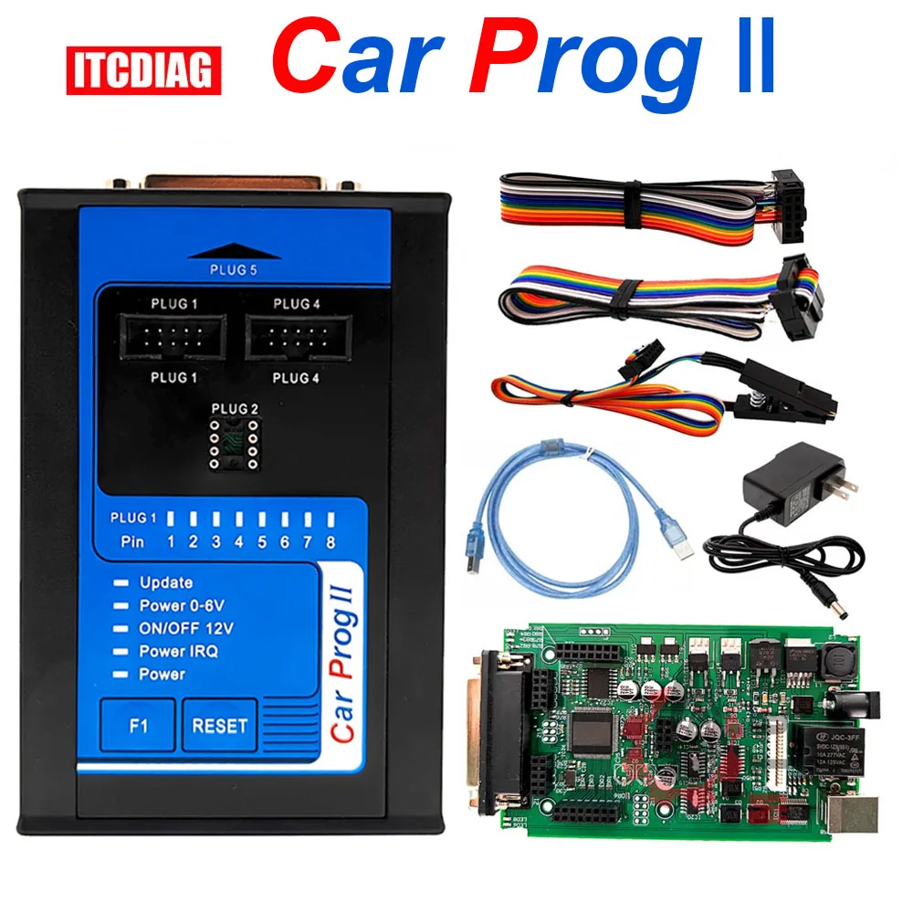Car Prog Ii Carprog 2 Set Completo Programmatore Ecu Reset Auto Ecu Chip Tuning Tool Programma Per Crash Data Airbag Radio Immo Chilometraggio