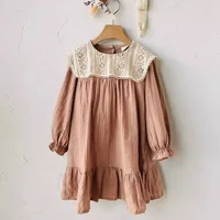 2024 New Spring Sister Clothes 0-3Yrs Kids Princess Dresses Toddler Baby Bodysuits Long Sleeved Cotton Baby Girls Party Dress 4