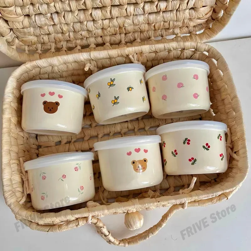 Children's Feeding Utensils Ceramic Fresh-keeping Sealed Food Bowl Baby Outdoor Travel Tableware Baby Products baby tableware set