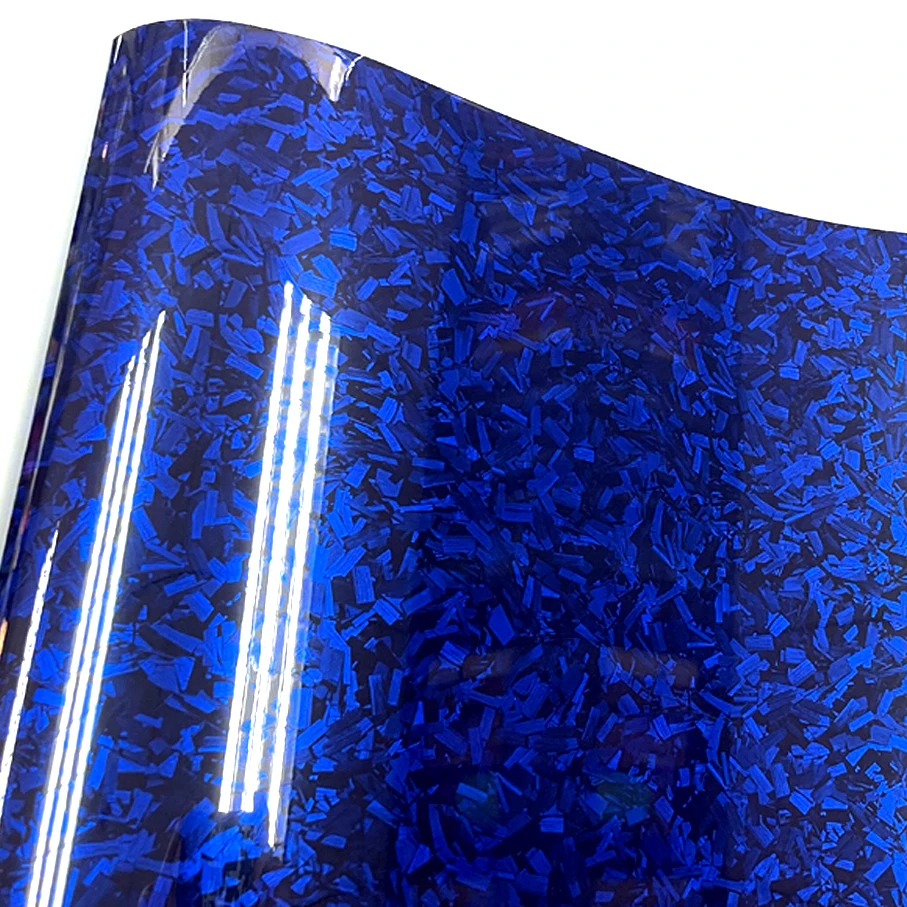 

High Glossy Blue Forged Carbon Fiber wrap PET Covering Voiture Carrosserie car Vinyl Wrap Film Adhesive Motorcycle Scooter Car