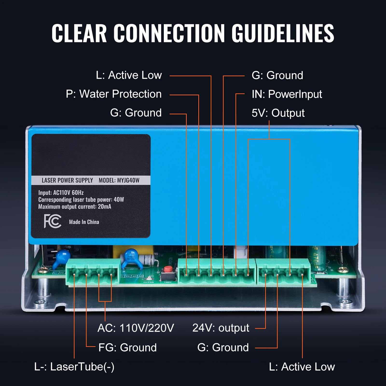 CO2 Laser Power Supply for Woodworking Machinery