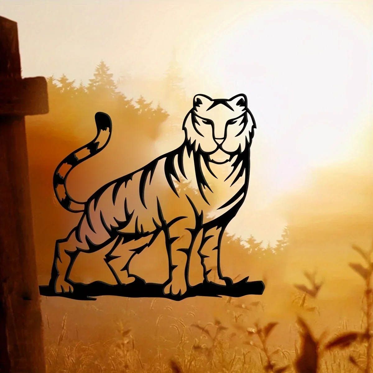 

CIFBUY Deco Metal Tiger King Sign Cutout Rustic Outdoor Home & Garden Decor Housewarming Gift Decor Garden Iron Yard Art Patio