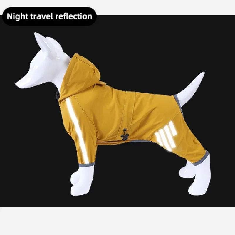 Dog Raincoat Pet Dog Waterproof Raincoat Jumpsuit Reflective Rain Coat For Small Medium Pets