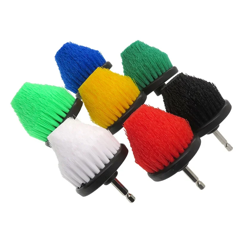 2.5" Electric Drill Brush All Purpose Hexagonal Nylon Bristle Power Polisher Scrubber Brush Car Washing Cleaning Tools