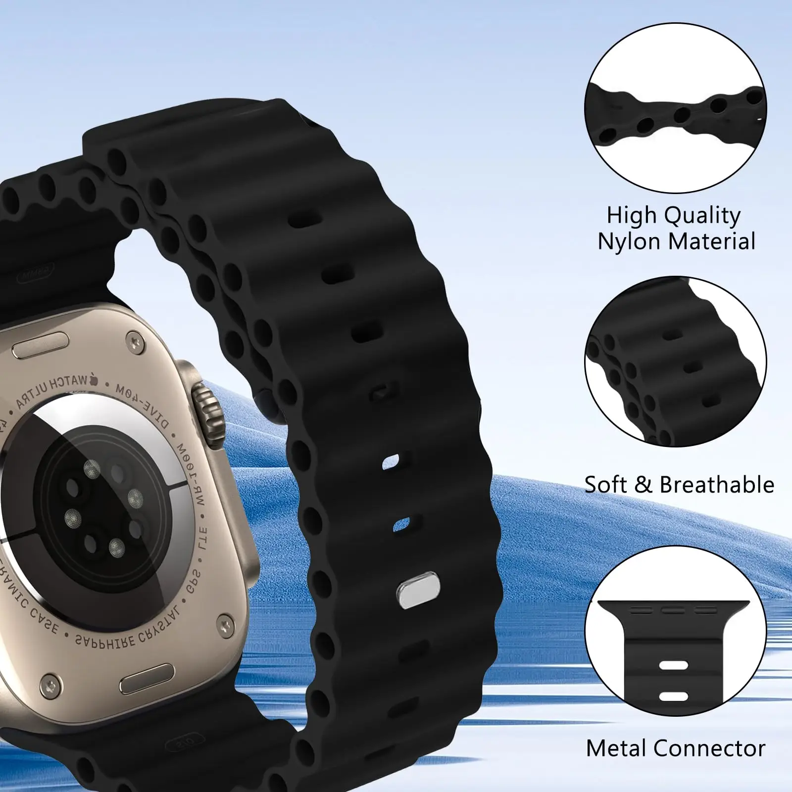 Ocean Silicone Sport Watch Band - Vibrant & Durable Strap