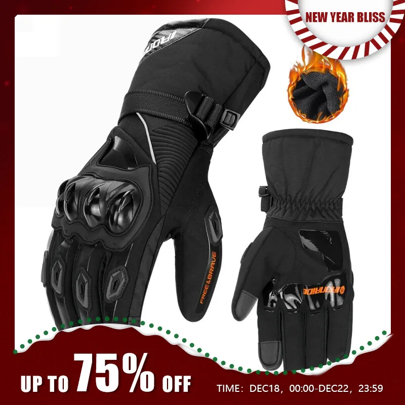 JAMILA Guanti Moto Invernali Touch Screen Antivento, Termici - Foto 8