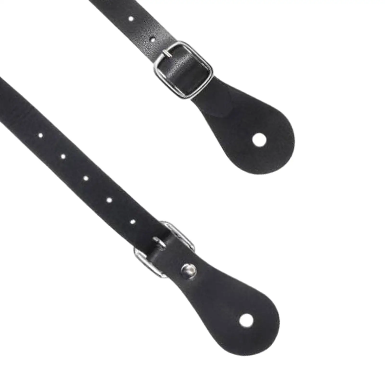 Spur Straps Spur Belt 2Pcs Man Woman with Metal Buckle PU Leather Adjustable for 5