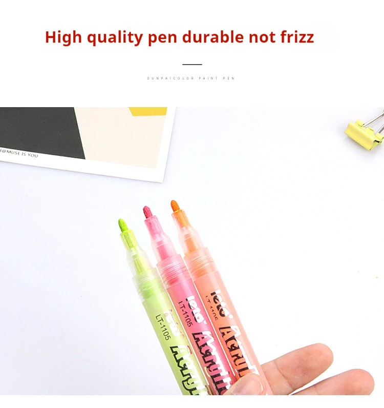 Acryl-Metall-Malstift Multifunktional Schöne Farben Kalligrafie-Übungsstift Speziell für Schüler – Detail 10