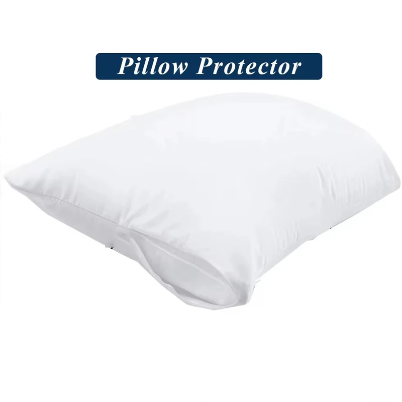 1PC 50x70cm Pillow Protector Smooth Pillow Cover Bed Bug Lock