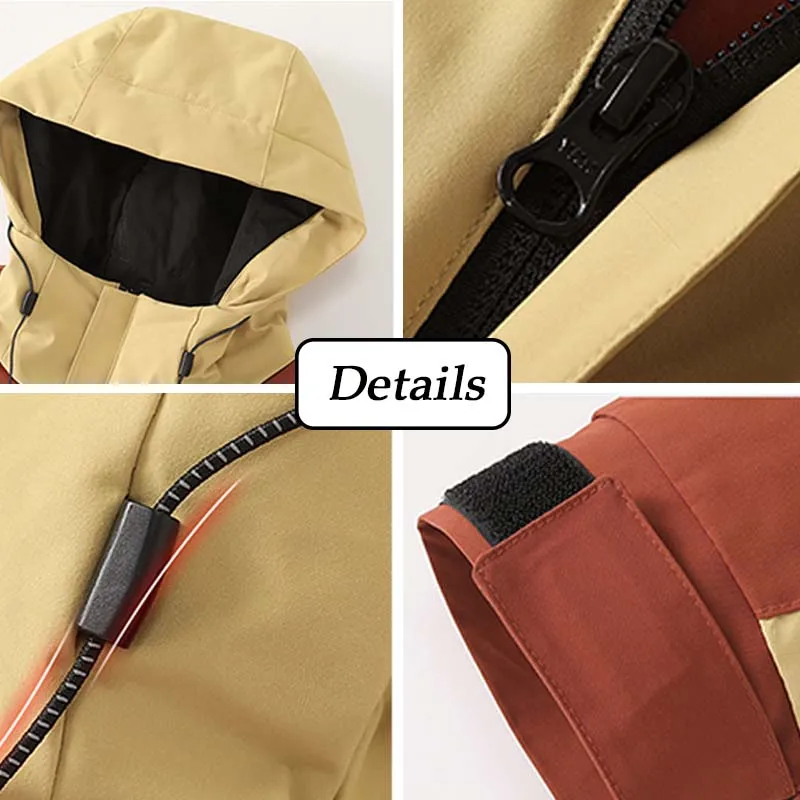 Men's Hiking Jacket Waterproof Windproof Windbreaker Women Fabric Wear Resistant Antiscratch Coat Camping Trekking Jackets 4