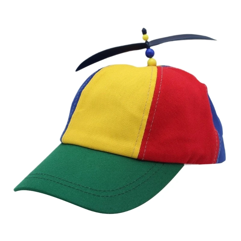 Eye Catching Propeller Baseball Hat Multicolor Helicopter Hat Fancy Dress