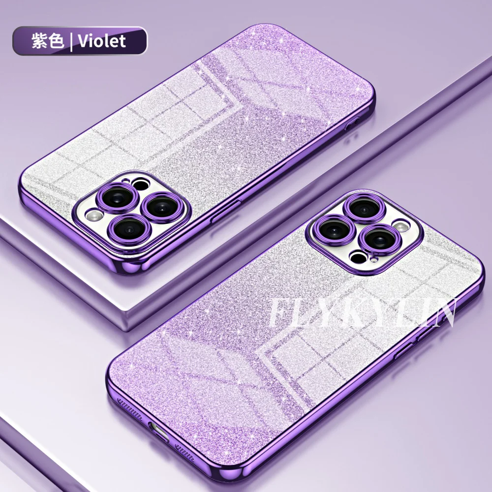 Luxury Glitter Shiny Phone Case with Four Leaf Clover Hand Rope