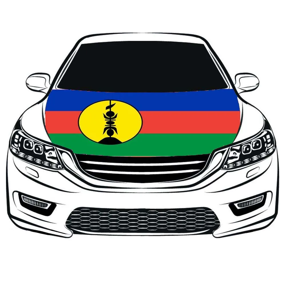 

New Caledonian flag car Hood cover 3.3x5ft /5x7ft100%polyester,engine elastic fabrics can be washed