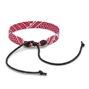 أساور منسوجة متعددة الألوان ، نقطة موجة هندسية ، أنماط تقليدية ، حبل يد حزام ، أساور جديلة مطابقة الألوان ، تصميم جديد 4