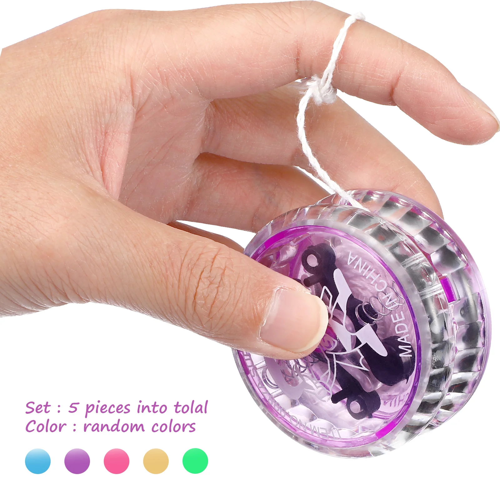 5pcs Luminous Yoyo Ball Responsive Classic LED Light Flashing Yo Yo Balls Toys Party Favors Children Gifts