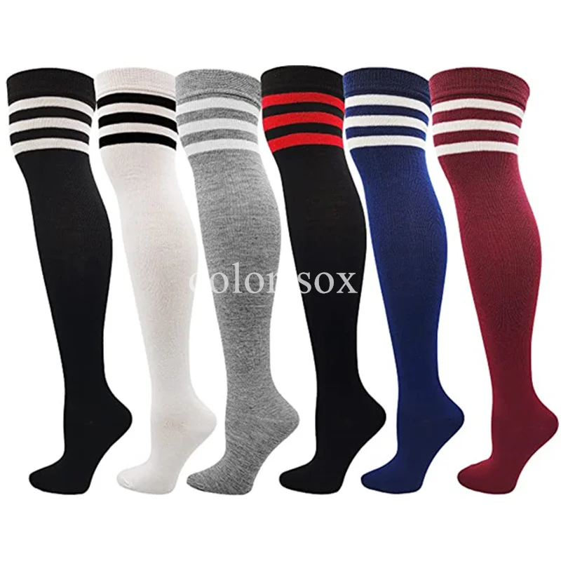 Unisex Compression Socks Striped Soccer Socks Football Non-slip Running Sports Knee High Stockings Long Tube compression socks soccer socks